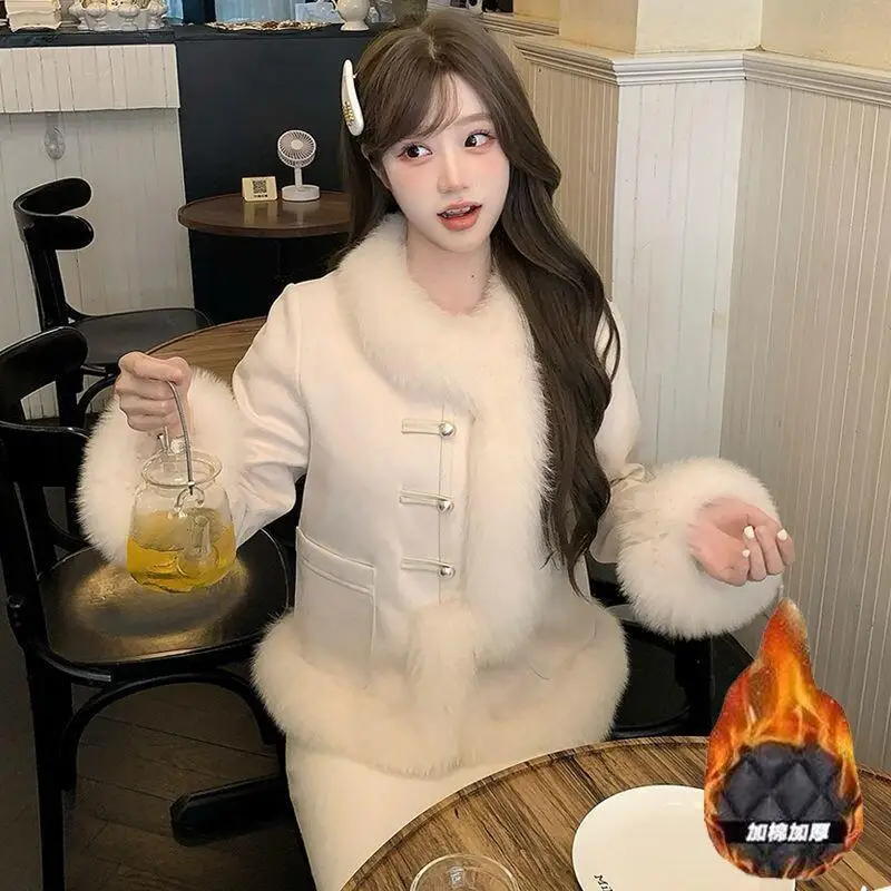 

Изысканная уличная версия, ретро-кардиган для женщин, корейский легкий, роскошный, универсальный, Hallyu, уличный стиль, милый, для отдыха, на каждый день