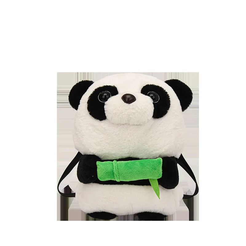 Kawaii Cartoon Plush Backpack Cute Sew Panda Doll Backpack Cute Cartoon Stuffed Animal Tornister dla dzieci na prezent dla dziewczyny