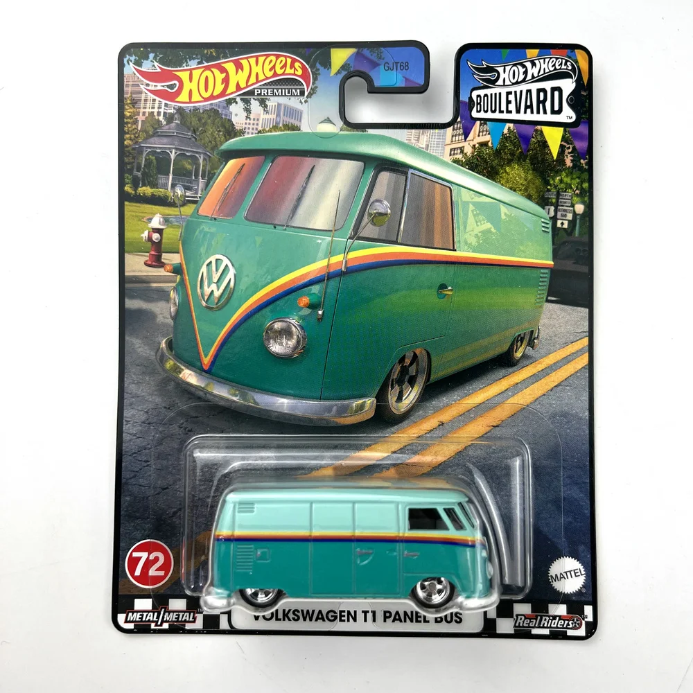 

Hot Wheels Cars PREMIUM BOULEVARD VOLKSWAGEN T1 PANEL BUS 1/64 Металлическая литая под давлением модель Коллекция игрушечных транспортных средств GJT68-72-HKF18