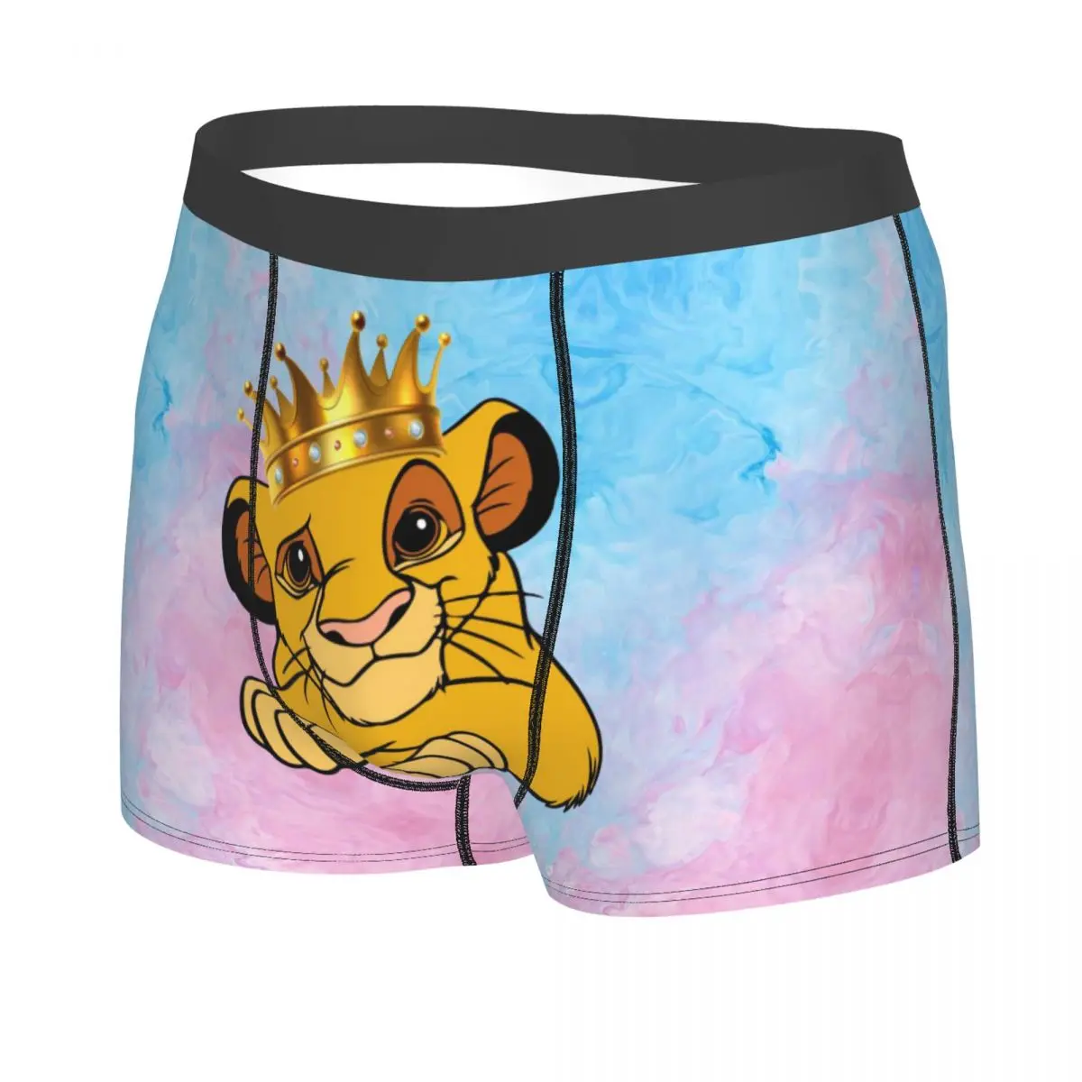 Calzoncillos Boxers personalizados del Rey León Simba Cub, calzoncillos de dibujos animados para hombre, ropa interior, calzoncillos geniales