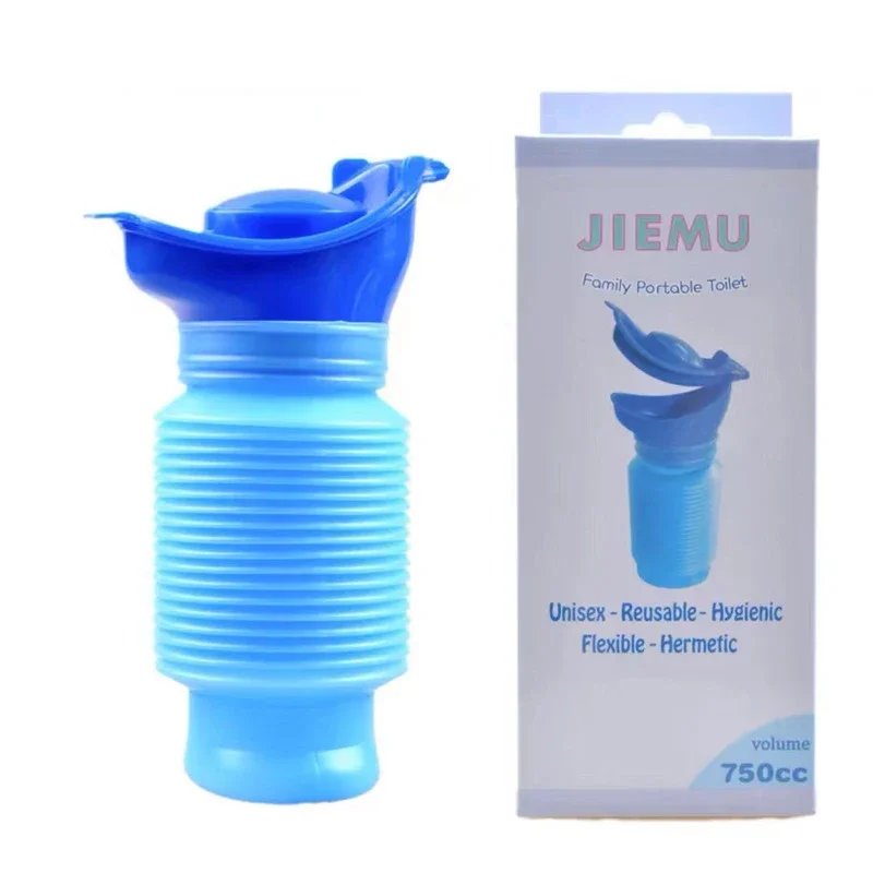 750ml Urinal Auto Urinal im Freien stehen Urin Notfall Reisen tragbare wieder verwendbare Schrumpfen Camping Toilette Urin Leckage