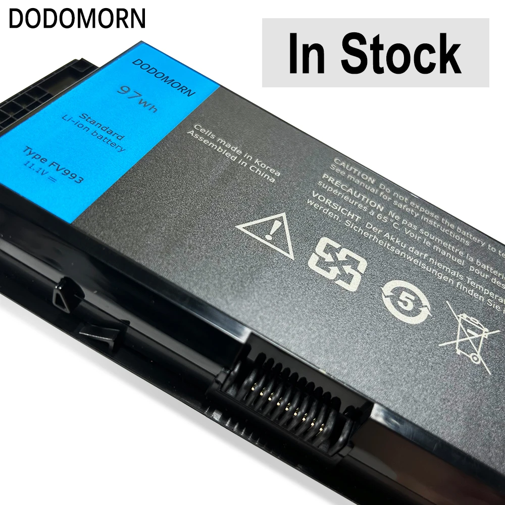 DODOMORN-Batería de ordenador portátil FV993 para DELL Precision M6600, M6700, M6800, M4800, M4600, M4700 Series FJJ4W, PG6RC, R7PND, T3NT1, N71FM, 97Wh