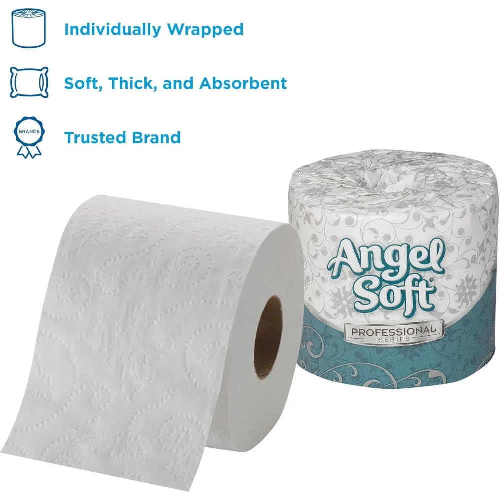 Angel Soft Toilet Paper, 16880, Bulk Case of 80 Rolls, 450 Sheets Per Roll, Individually Wrapped