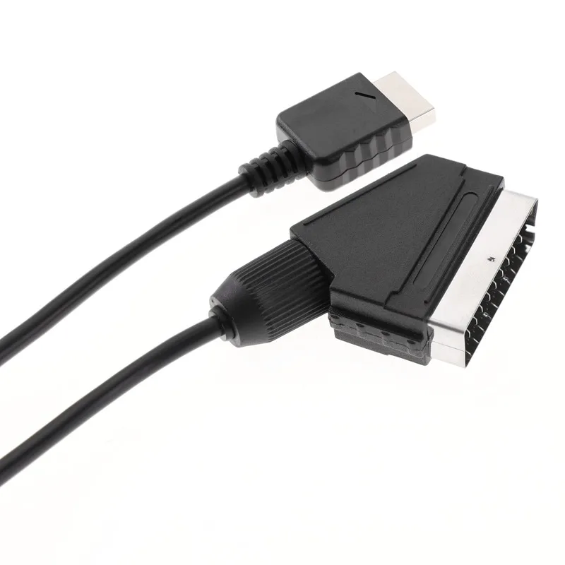 1.8 متر RGB سكارت كابل ل PS1 PS2 PS3 TV AV الرصاص استبدال اتصال لعبة سلك الحبل لوحدة التحكم PAL/NTSC