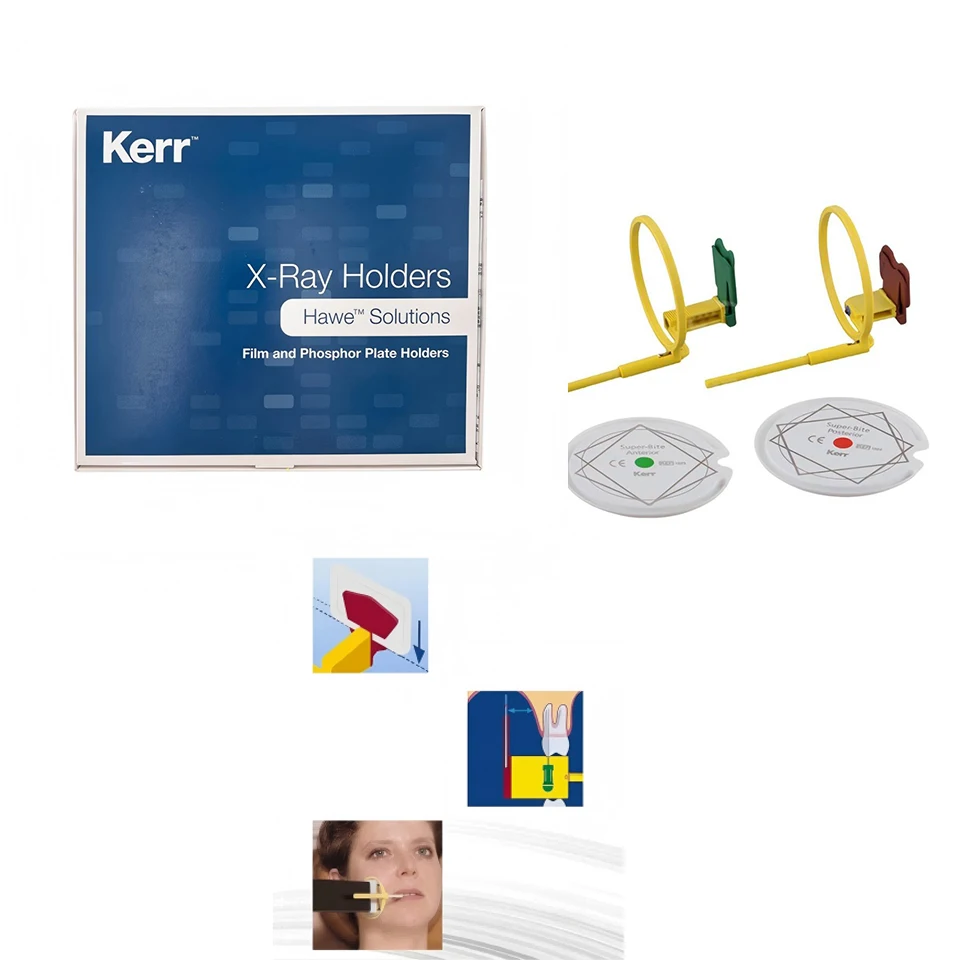 

Kerr Super-Bite Dental X-ray Film Phosphor Plate Holder Periapical Positioner Kit with Aiming Rings Dentistry Accessories