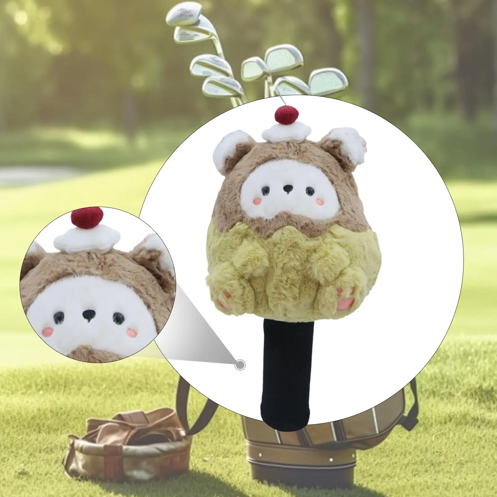 

Headcover Cartoon Bear Plushie Gear Golf Driver Head Cover for Game Friends