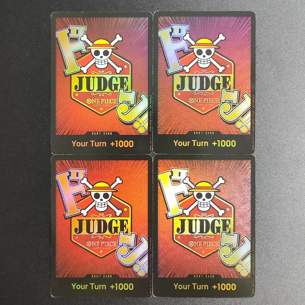 Tarjeta Coleccionable de Anime One Piece DIY TCG OPCG en Inglés 2025, Tarjetas Promocionales Oficiales Certificadas con Sello de Juez y Textura