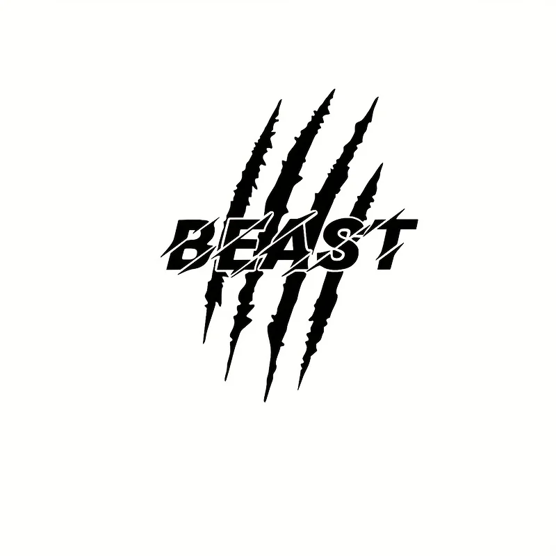 

1 monster claw reflective scratch strip sticker - shiny black and orange design, suitable for cars, motorcycles, and scooters.