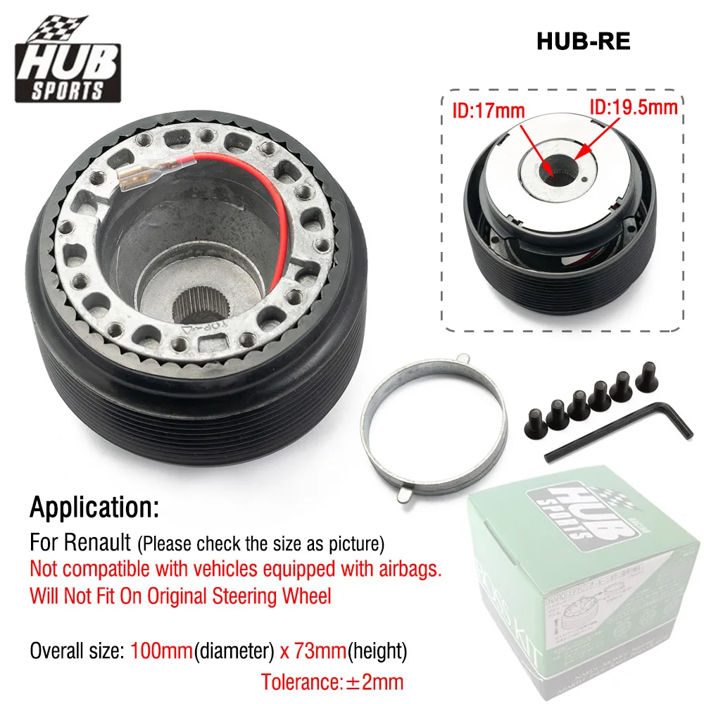 Racing Steering Wheel Hub Adapter Boss Kit For Renault 6-Bolt Steering wheel HUB-RE