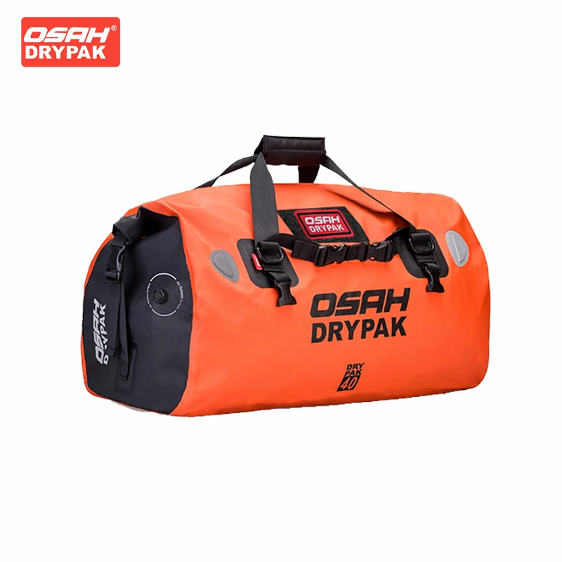 

OSAH 40L/60L большой емкости мотоциклетный задний багажник рюкзак водонепроницаемый прочный уличный дорожный многофункциональный оранжевый хвостовой рюкзак