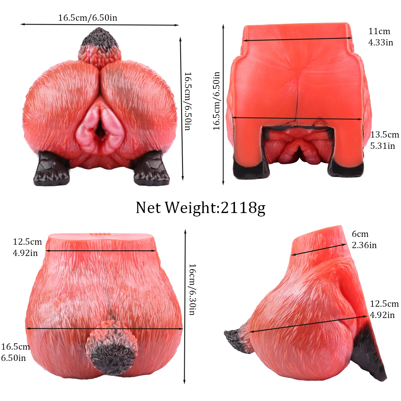 GEEBA Simulation Animal Buttock Inverted Mold Fantasy Masturbator For Men Silicone Male Pussy Stroker Onahole Adult Sex Toys 오나홀