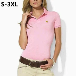 Fashion Polo Shirt Women New-Design Cotton Summer Sportswear T-Shirts Woman Polo Neck Shirts Casual Clothing Female Tees