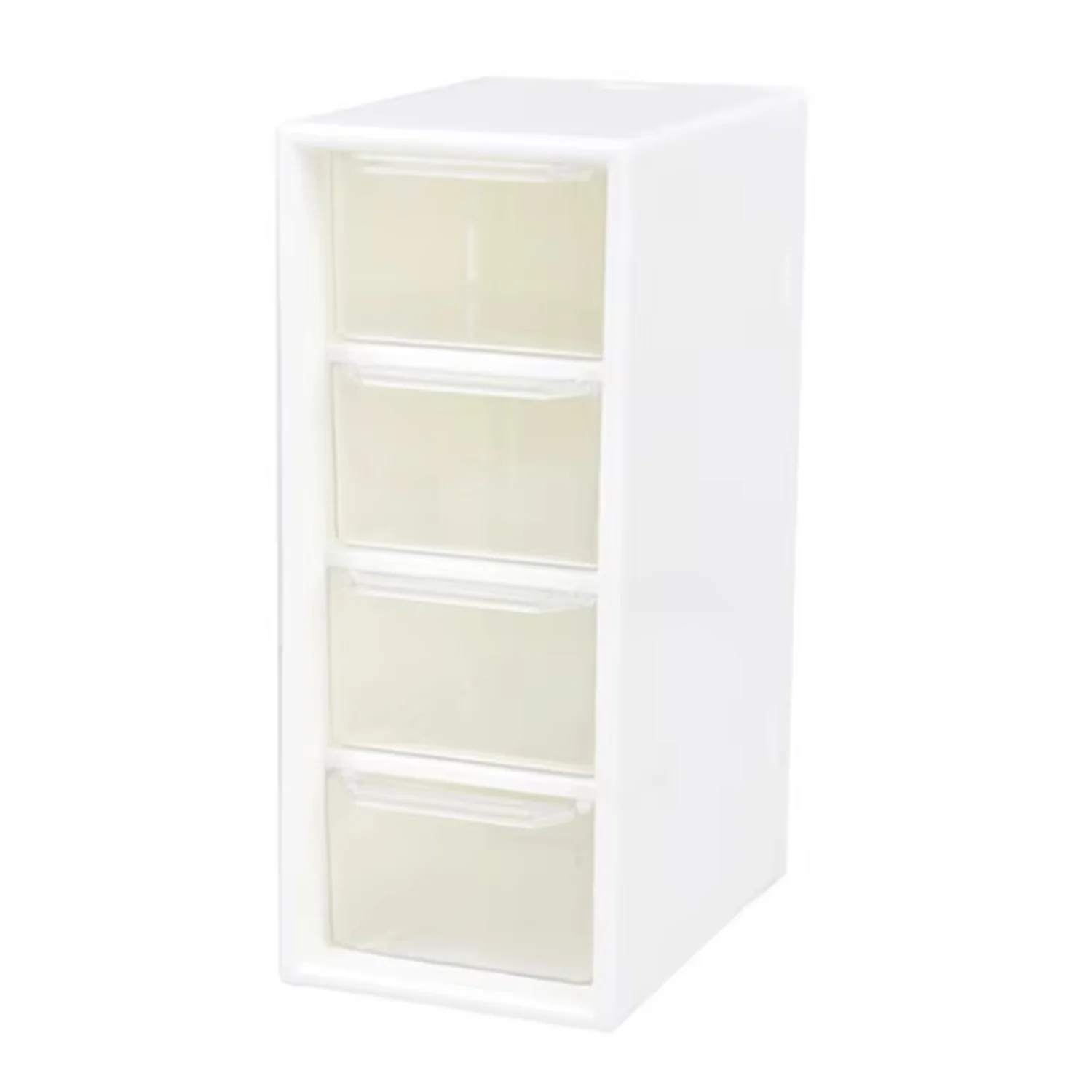 1PC White Desktop Cosmetic  Box With 4 Drawer Units Container Case Small Organizer Box  Office  Makeup Almacenamiento Wooden box