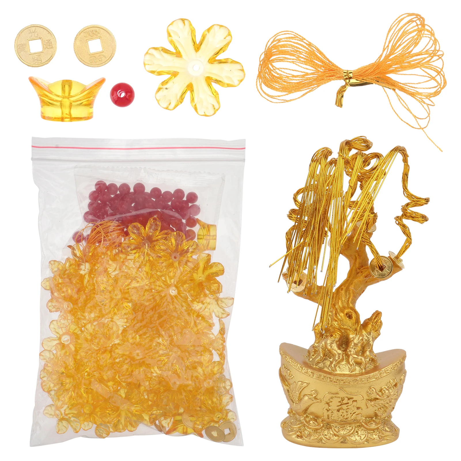 

1set Fortune Tree Material Package DIY Bonsai Beads Decor Accessory Home Desktop Gift Kit for Exquisite
