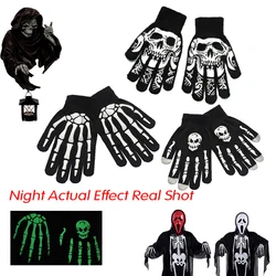 Winter Cycling Full Finger Gloves Halloween Horror Skull Claw Skeleton Anti-Skid Guantes Adult Children Mitten Cycling Equipment