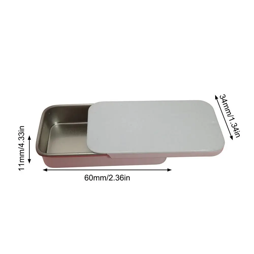 Size Jewelry Candy Case Rectangular Solid Perfume Mini Eyebrow Soap Box Mini Iron Box Tinplate Push Case Home Organizer