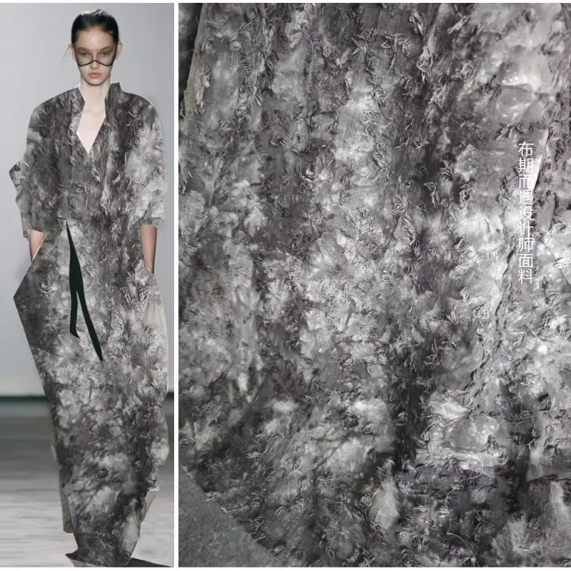 

Необычная хлопковая льняная ткань с принтом тай-дай для художественных весенне-осенних рубашек, юбок, креативная одежда, ткань для шитья своими руками на метр