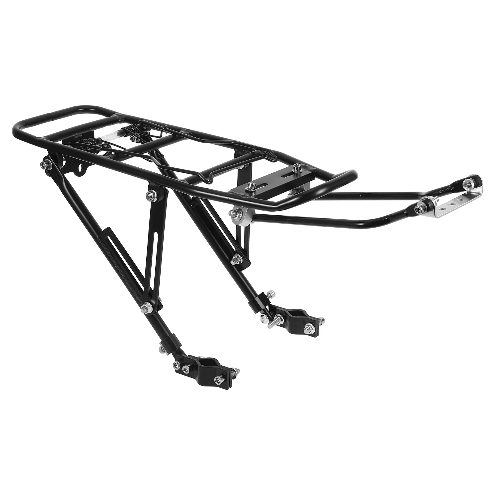 

1pc Aluminum Alloy Bike Rear Rack Lightweight Durable Folding Bicycle Cargo Holder Detachable Adjustable Carrier Shelf Storage