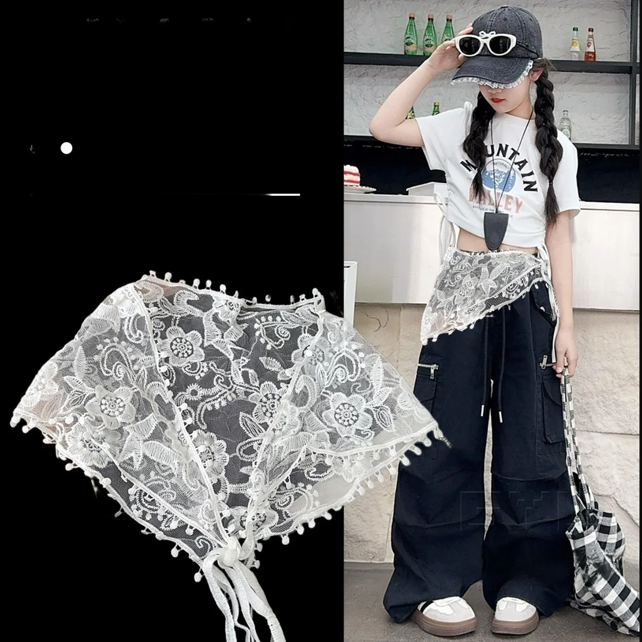 cinto-de-danca-de-rua-feminino-moderno-com-renda-estilo-coreano-versatil-corrente-de-cintura-verao-2025-casual-para-exterior-com-estampa-floral