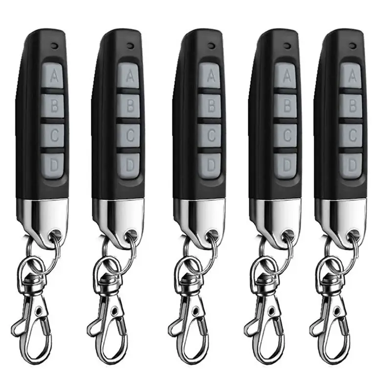 [NEW!A25P】 Universal For Garage Door Gate System Remote Control 5Pcs 433Mhz Wireless Duplicator Compact Design Compatibility Bla