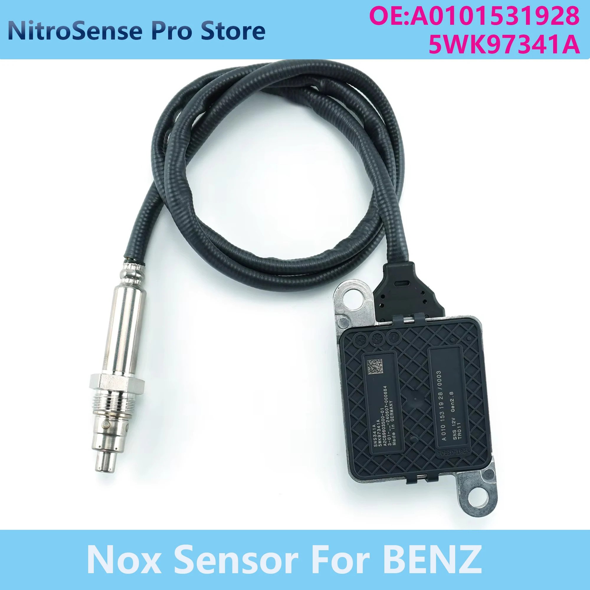 

A0101531928/0003 5WK97341A 5WK9 7341A New Nitrogen Oxide Sensor for Mercedes-Benz Detroit Diesel DD13 DD15 DD16 Freightliner