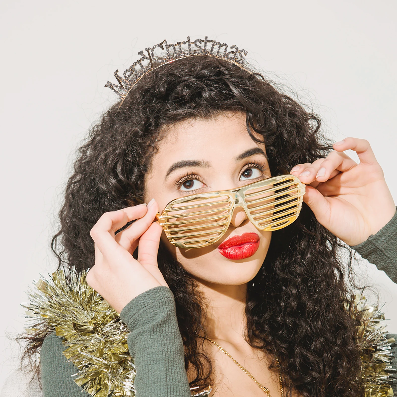 

2Pcs Festive Snowflake Hair Band with Rhinestones Women's Party Headband for Christmas Birthday Carnival Celebration