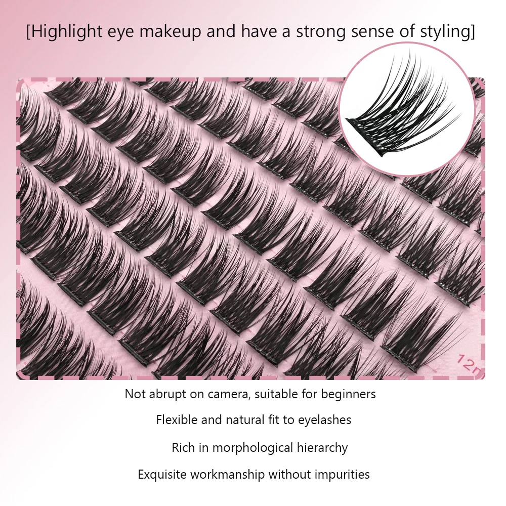 DIY Cluster Lashes | Self-Adhesive Lash Clusters, Glue-Free, Easily Create a Full & Natural Look for Everyday Wear.