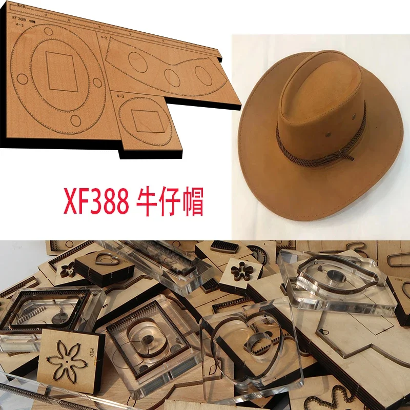 

Handmade Wooden Cowboy Hat Knife Die Leather Craft Punch Hand Tool Cut Knife Mould XF388 Leather Craft Tools