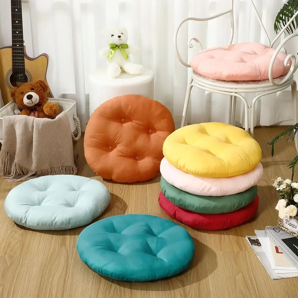 16 وسادة أرضية مستديرة للأطفال، سميكة 3.15، جلوس مرن للفصول الدراسية، وسائد محايدة الألوان للرعاية النهارية، مرحلة ما قبل المدرسة، أ