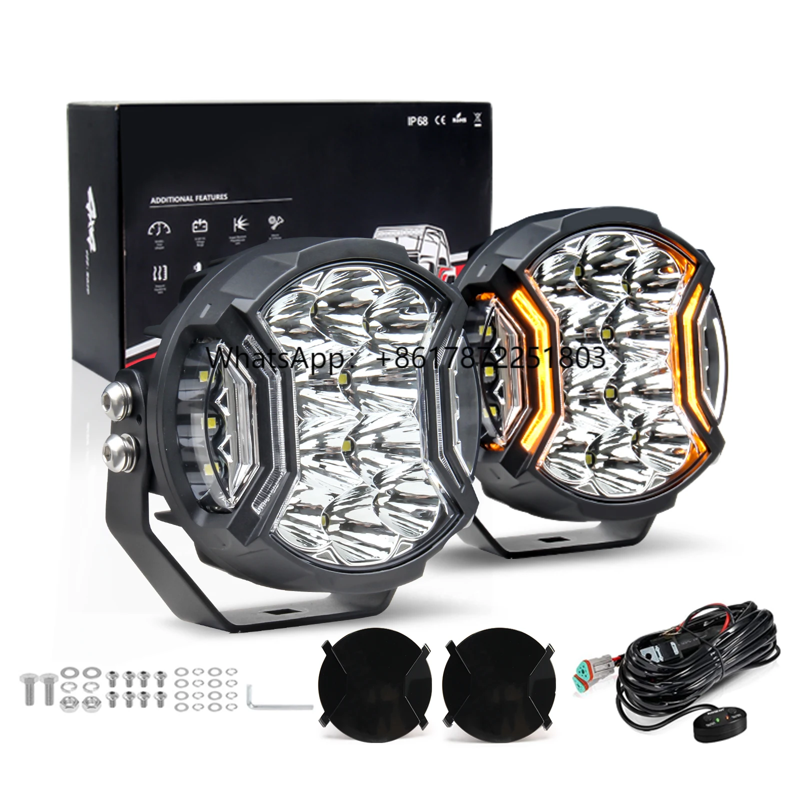 공장 새로운 디자인 IP68 SUV UTV Offroad 보조 트럭 램프 자동차 헤드 라이트 스포트 라이트 Led 작업 운전 안개등