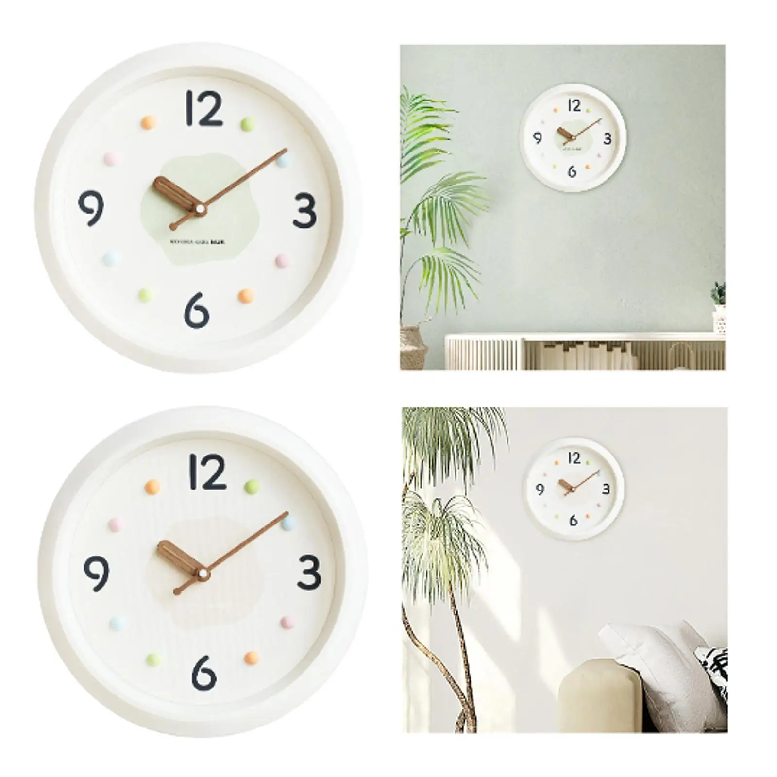 Modern Wall Clock Decorative Clock Round Minimalist Silent Wall Hanging Clock Large Numerals, for Home Office Kitchen Decor