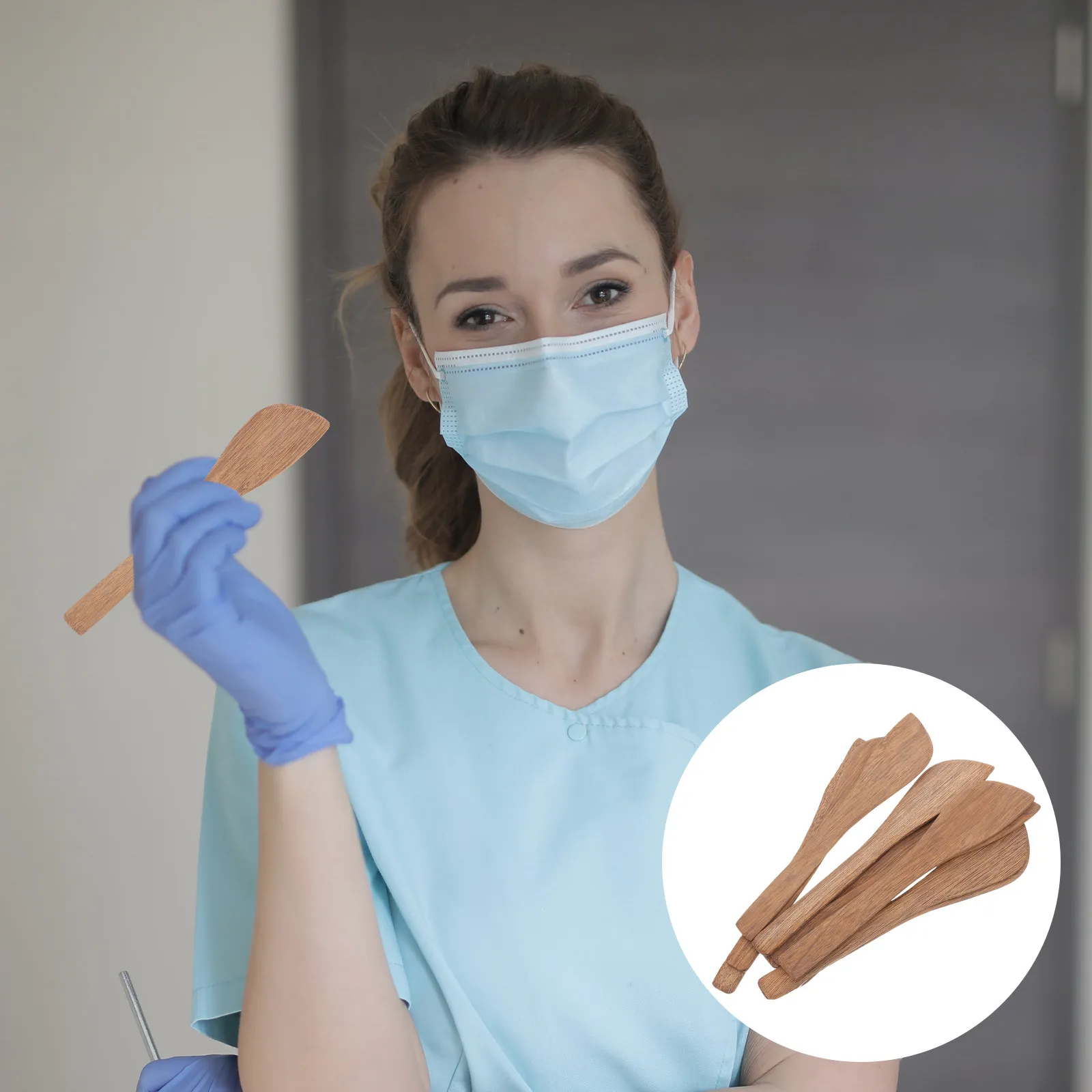 10Pcs Wooden Tongue Depressor Oral Examination Tool Dentist Clinic Medical Practice Reusable Non Deformable Fine Texture