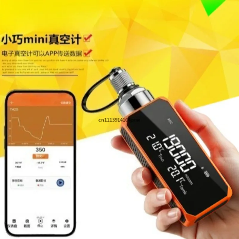 High Precision Digital Absolute Vacuum Gauge, Electronic Digital Negative Pressure Meter, Vacuum Testing Tool
