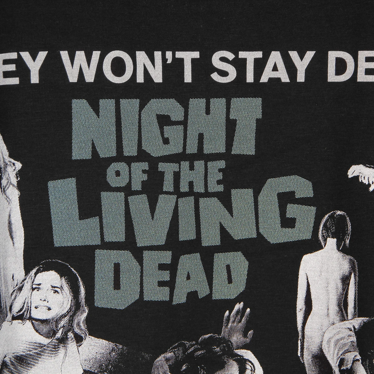 Night of the Living Dead T-Shirt George A Romero Dawn of the Dead Zombie 60S Horror Movie Long Sleeves Washed Cotton Tee Shirt