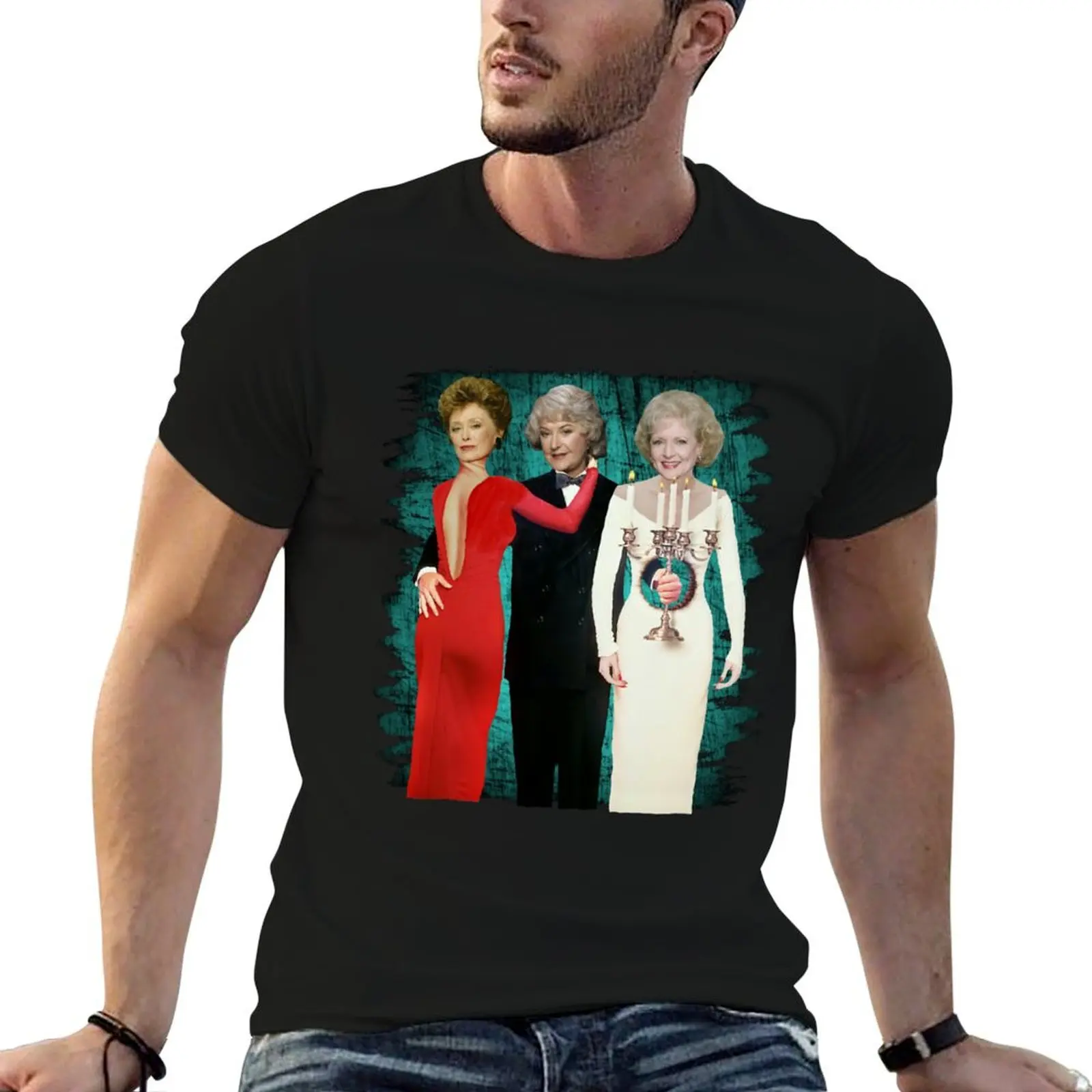 T-shirt avec image vintage Golden Girls Death Becomes Her, t-shirts de créateur pour homme, pack de t-shirts blancs