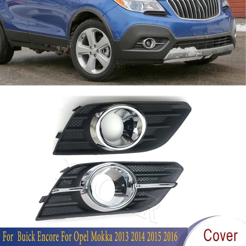 Car Left Right Front Bumper Fog Light Cover Fog Lamp Decoration Trim Frame For Buick Encore For Opel Mokka 2013 2014 2015 2016