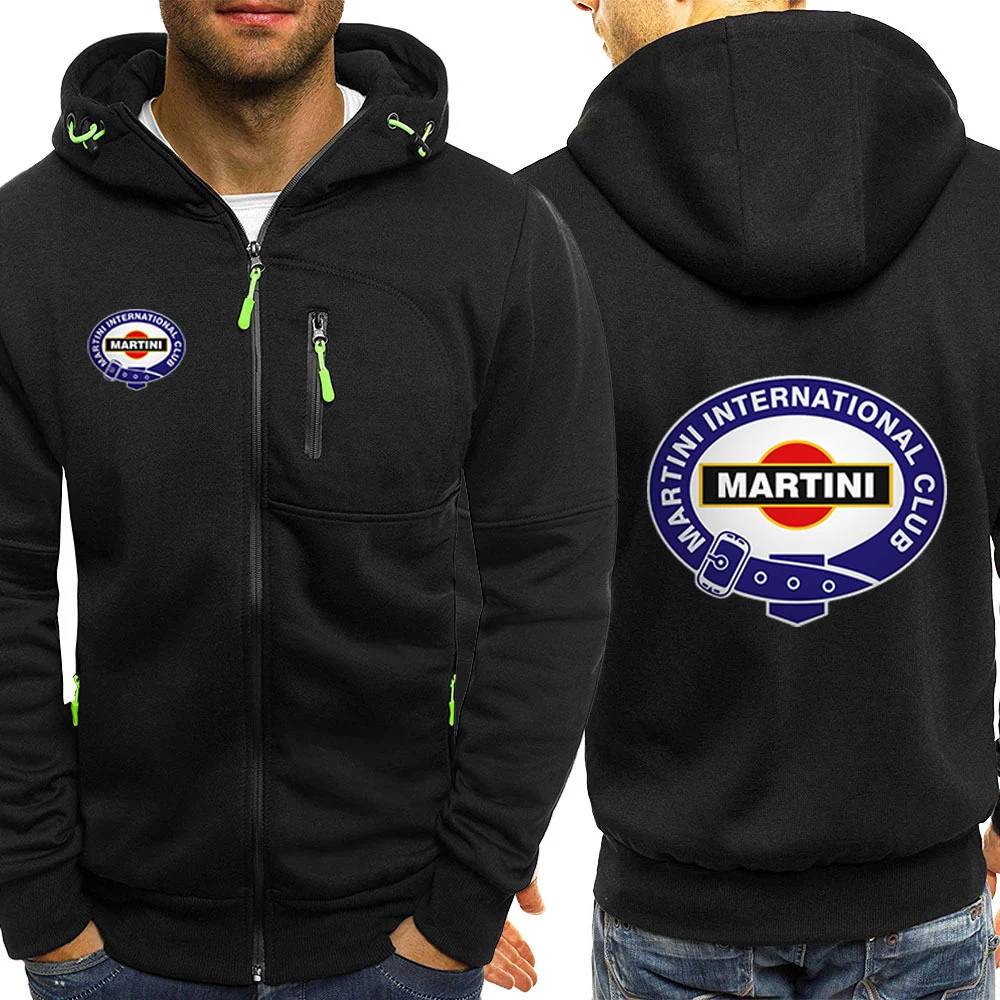 Martini Racing 2024 New Tri-color Hoodies Jacket Spring and Autumn Men's Comfortable Leisure Slim-fit Spliced Zippe Tops