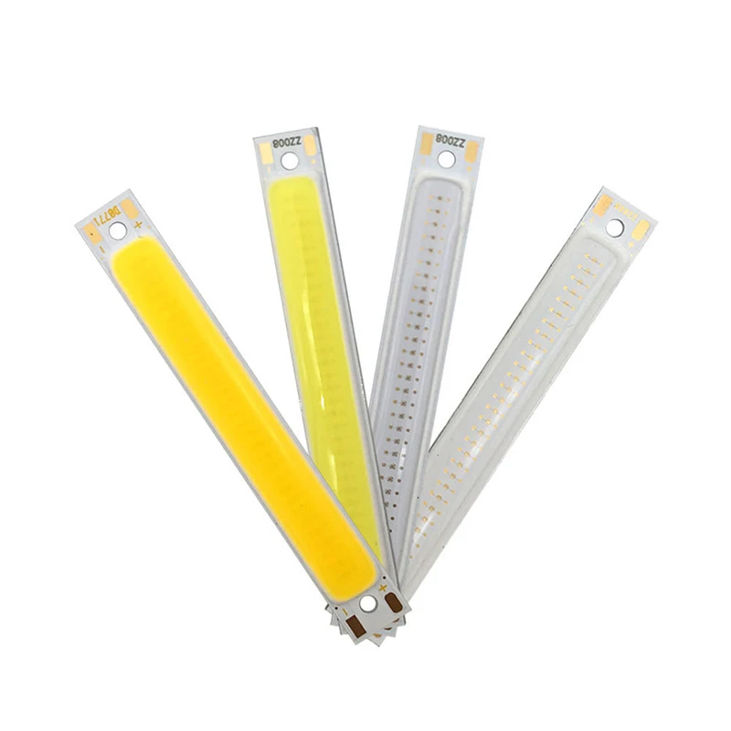 3V-4V DC 60mm 8mm LED COB Strip 1W 3W Warm Cold White Blue Red COB LED Light Source For DIY Bicycle Work Lamp