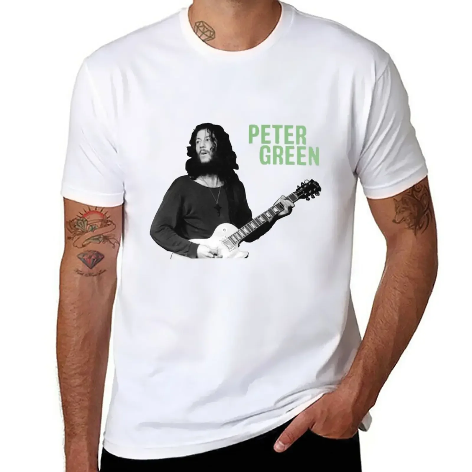 Peter Green T-Shirt vintage oversizeds plain t shirts men 2024 heavyweight new arrival manga hot fashion round neck cotton funny