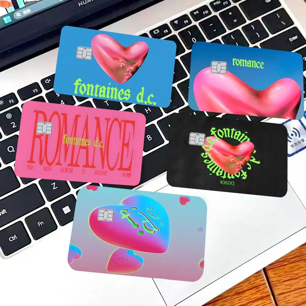 Band F-Fontaines D C Romance Credit Card Skin Stickers No Adhesive Residue Water Proof for VISA Credit Card Subway Access Card