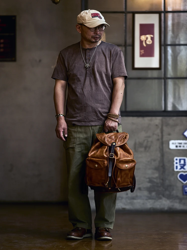 Organizers designers handmade vintage vegetable tanned cowhide men large-capacity backpack travel luxury real leather schoolbag