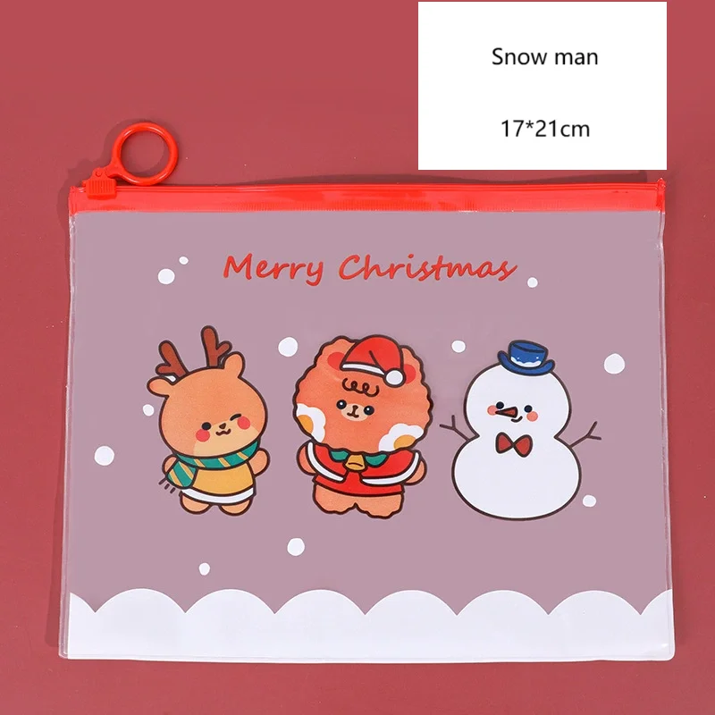 Practical Christmas Pattern Waterproof and Dustproof Document Bag Stationery Bag