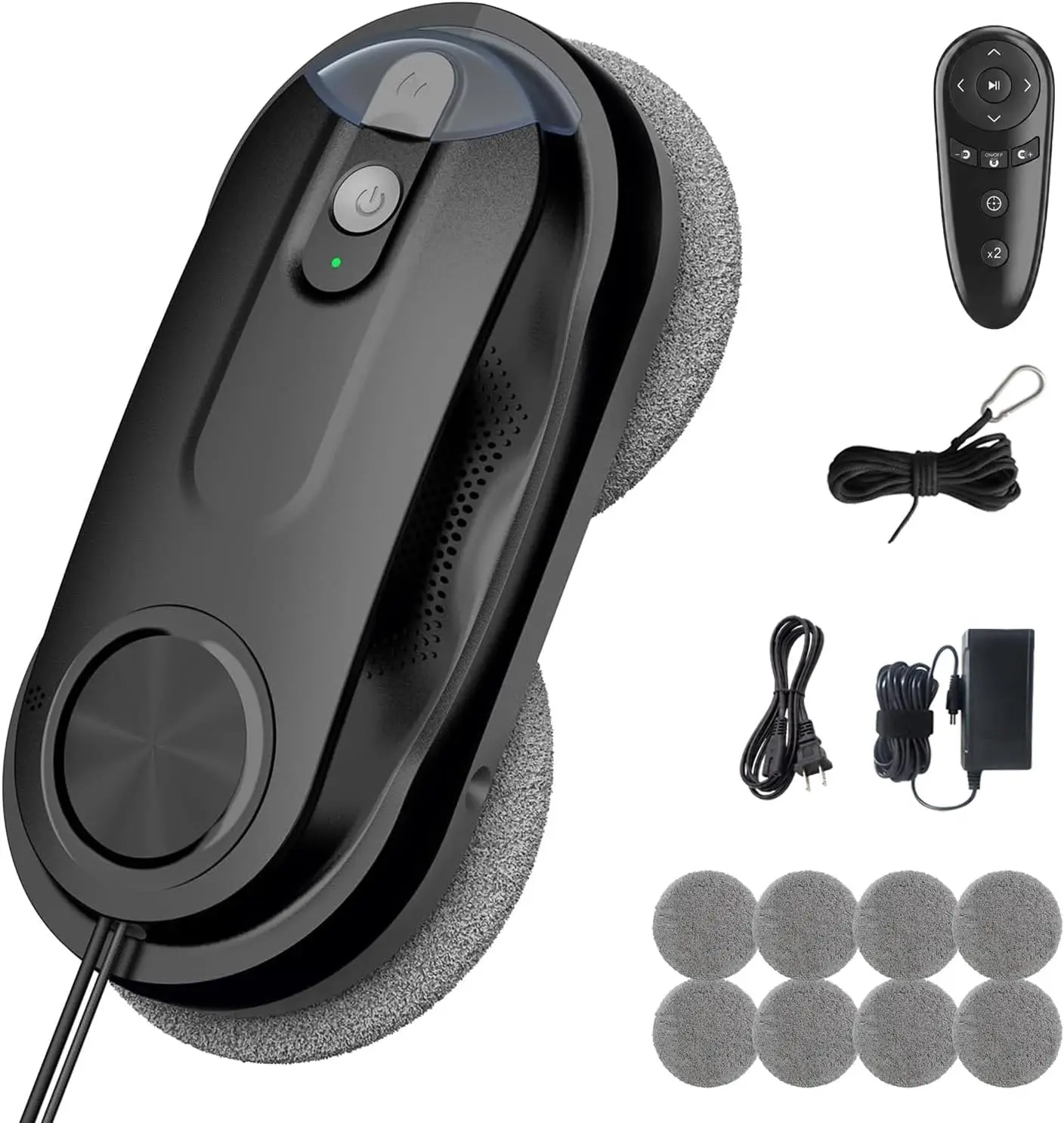 2026 New Upgrade Window Cleaning Robot With Dual Spray For High-Rise Windows,Black | Automatic,Max 3200Pa, 3 Cleaning Modes