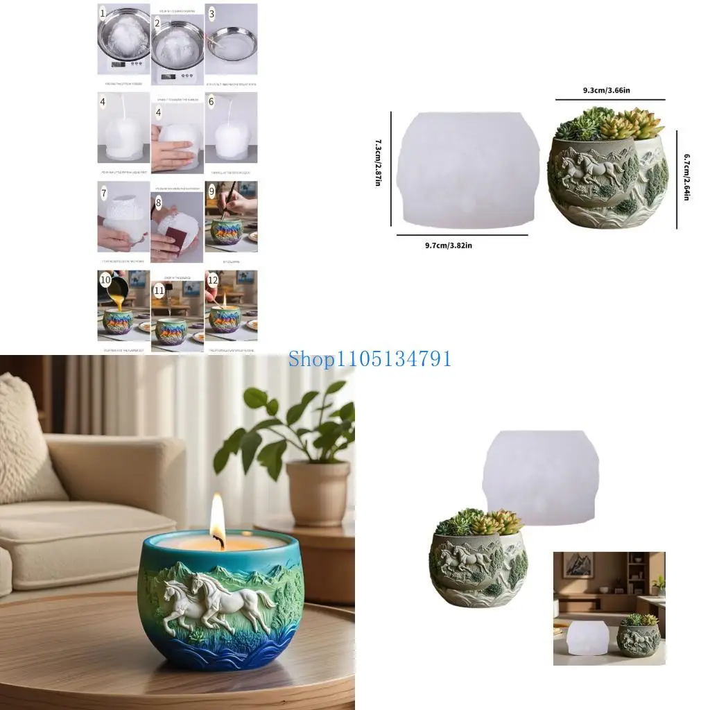 

Детальная силиконовая форма для лошади длиной 98 км, подходящая для художественных проектов и декорирования из смолы