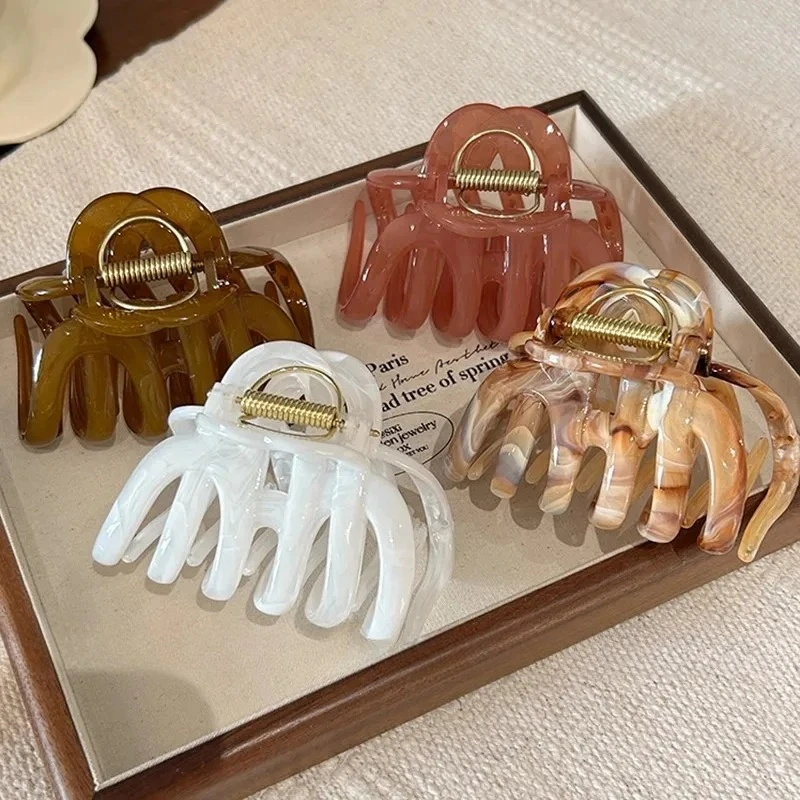 Elegante Große Kürbisförmige Haarklammer für Frauen Eleganter Hinterkopf-Haarclip Modische Haaraccessoires
