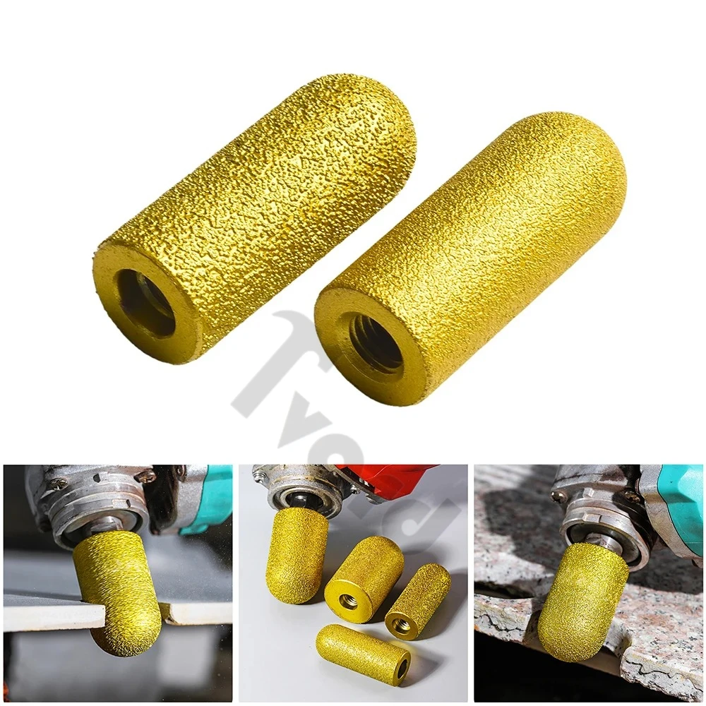 M10 Diamond Brazed Backwater Grinding Wheel Finger Bit Milling Cutter Trimming Abrasive Round Head for Dressing Quartz Stone