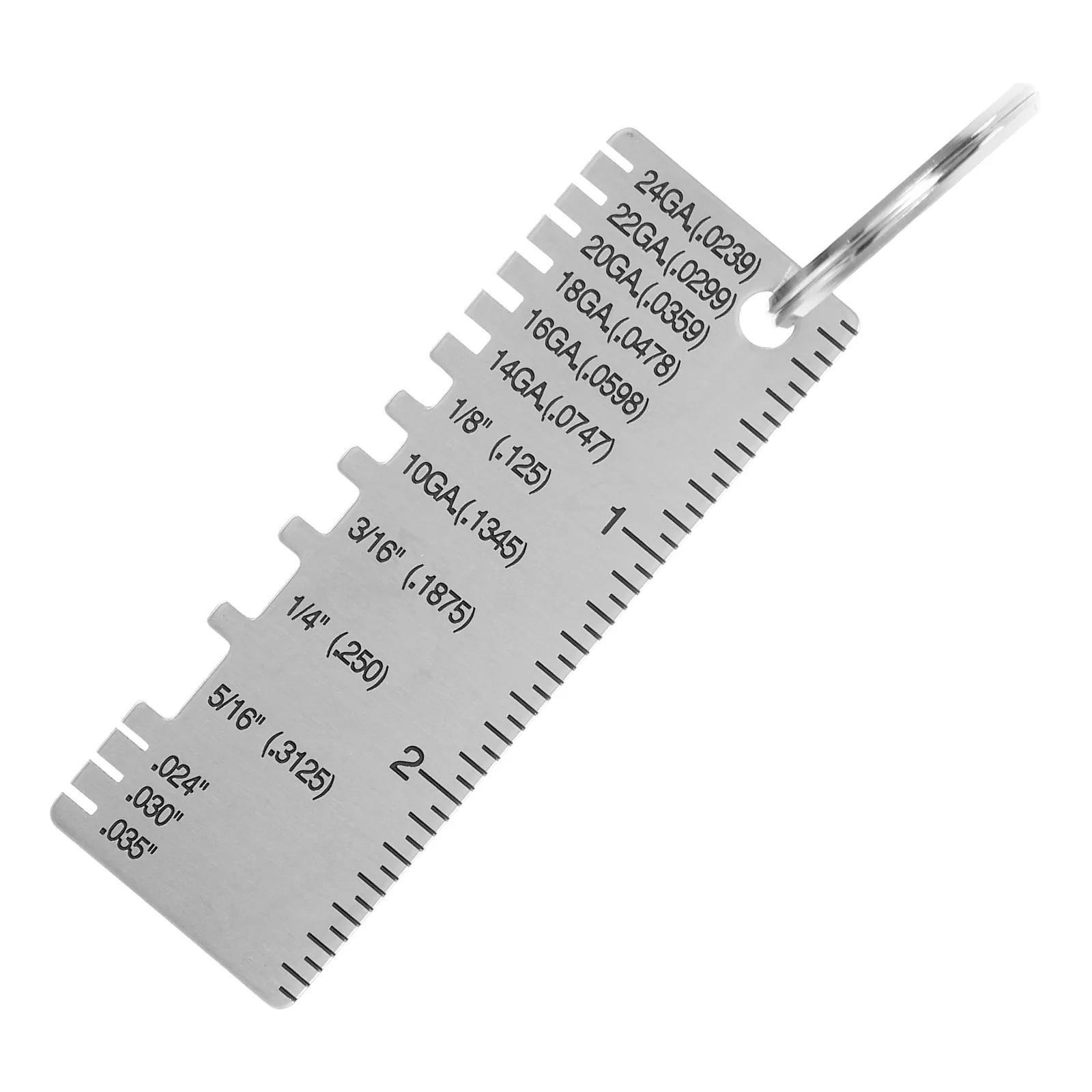 

Welding Gage Inspection Tool Ruler Tag Precision for Measuring Wire Fabrication Silver