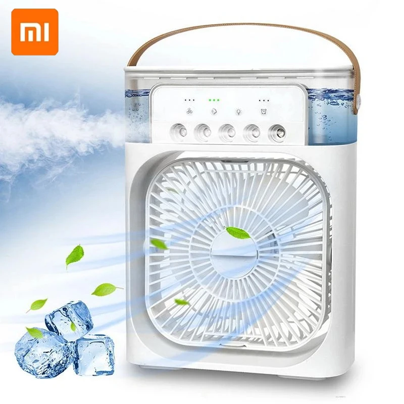 

Xiaomi New Air Conditioner Air Cooler Water Cooling Spray Fan USB Desktop Humidification Fan Mini Air Cooling Fan Wireless Fan