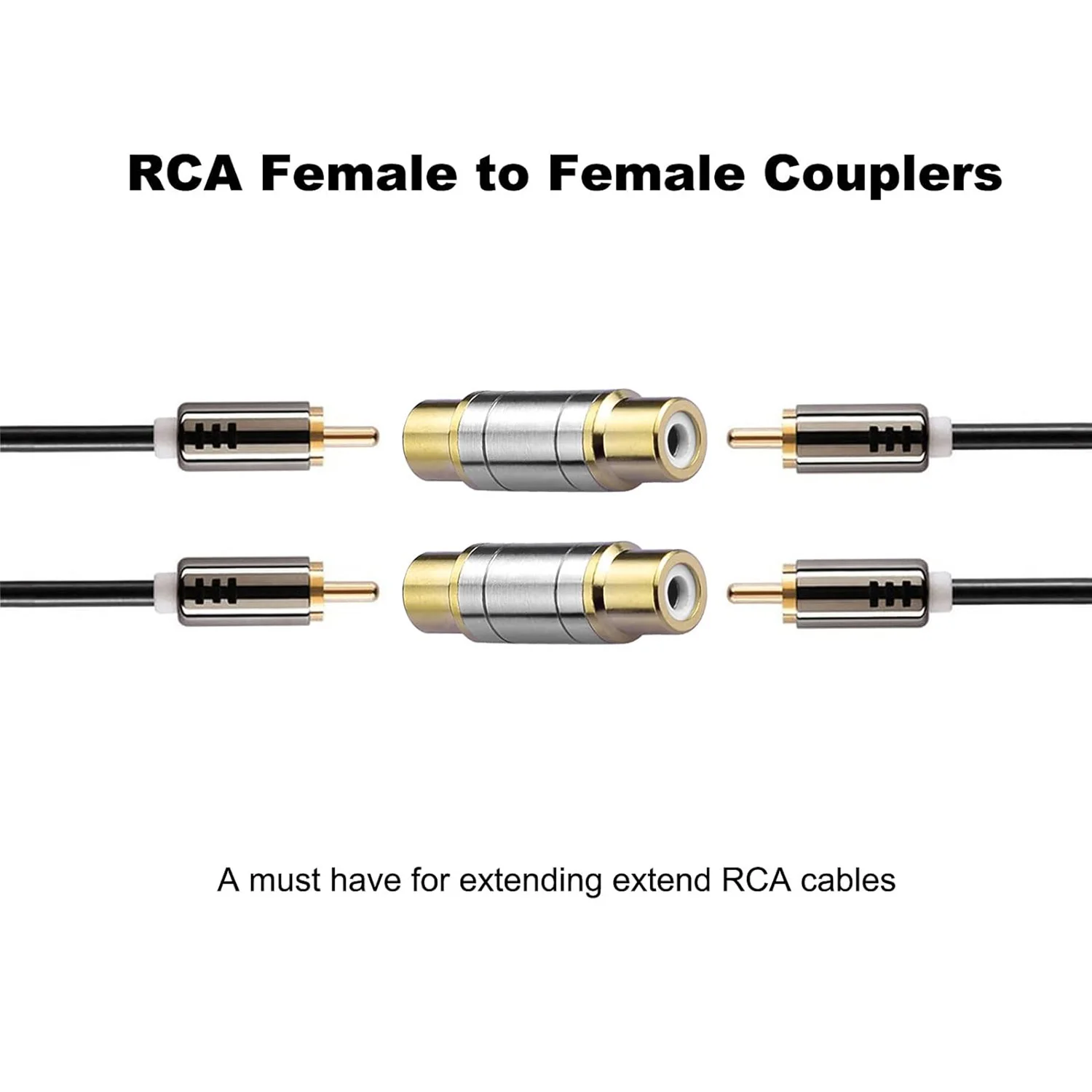 10 قطعة RCA فونو أنثى إلى أنثى مقرنة فيديو محول الصوت برميل موصل مضخم الصوت ل HDTV المتكلم مكبر للصوت صوت السيارة