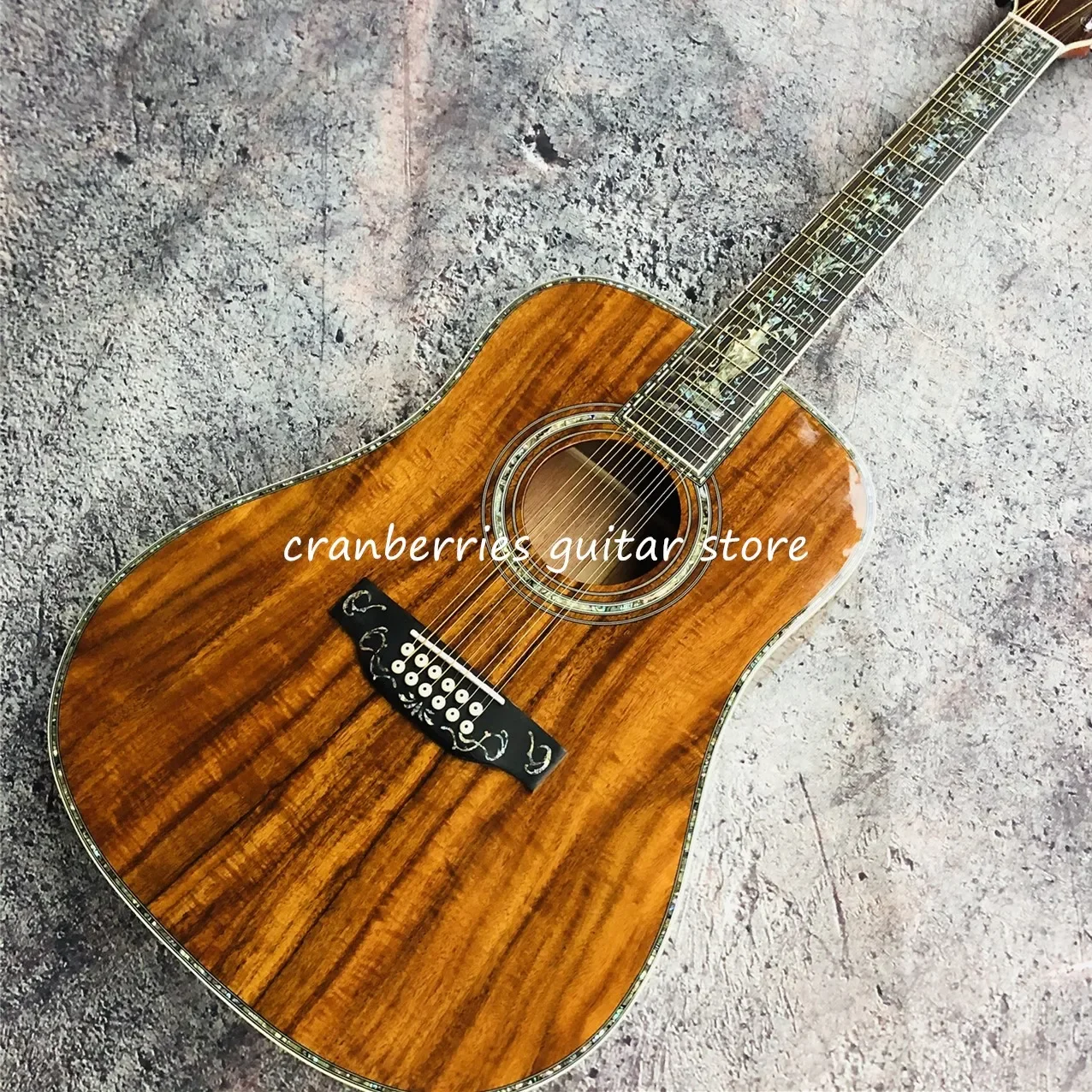 

Factory Custom,D45 Model 12 Strings Acoustic Guitar,All Koawood Guitar,Ebony Fingerboard, Electric Guitarra,Free shipping